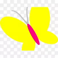 蝴蝶m/0d黄色剪贴画桌面壁纸-皮卡动物