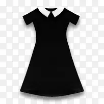 小黑连衣裙，上衣，运动衫，衣服，t恤