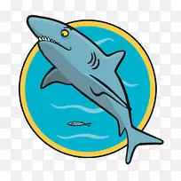 鲨鱼动物剪贴画儿童周-鲨鱼