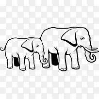 印度象非洲象剪贴画