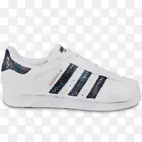 阿迪达斯原版超级明星阿迪克洛男鞋阿迪达斯80年代从白色/白色运动鞋上清理干净