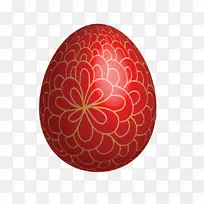 复活节兔子剪贴画红色复活节彩蛋-复活节