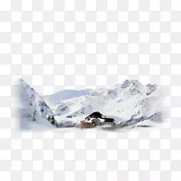 地质学滑雪尼纳塔克山博格海报