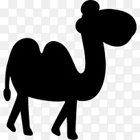黑白剪贴画鼻子骆驼