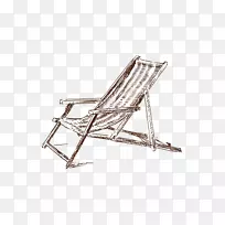 海滩酒店椅子形象海滨度假胜地-剪刀按钮