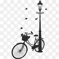 自行车篮画艺术自行车形象-自行车