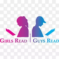 男孩读书图片女孩阅读：一本新颖的剪贴画书