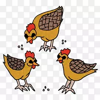 Faverolles鸡夹艺术卡通插图gif-母鸡海报