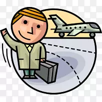 飞机剪贴画航空旅行乘客-飞机