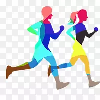 运动图形体适能运动剪影跑步世界健康日