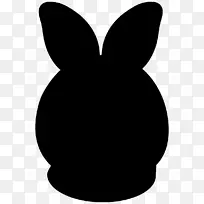 国内兔子复活节兔子黑白剪贴画