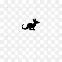 猫狗标志黑白-m
