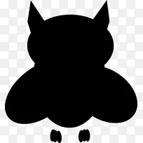 胡须猫狗夹艺术黑白-m
