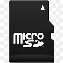 黑白标志产品设计字体-微型SD卡