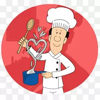 剪贴画厨师烹饪插图-厨师龙虾帽