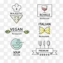 徽标图形插图图形设计.餐饮符号