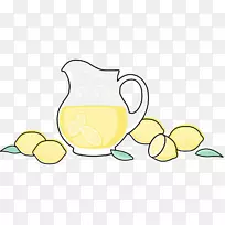 柠檬水汽水饮料果汁剪辑艺术冰茶柠檬水