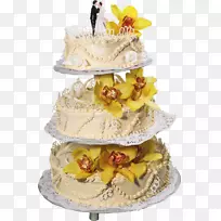 糖蛋糕，糖霜和糖霜，婚礼蛋糕-婚礼蛋糕