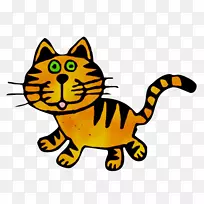 猫画着色书图像老虎