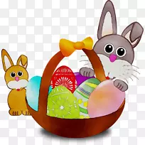 复活节兔子复活节篮子找兔子