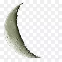 新月月相图像png网络图.月球