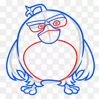 雄鹰画愤怒的小鸟电影素描-愤怒的小鸟