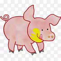 猪夹艺术模版绘制png图片.