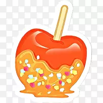 糖果苹果水果夹艺术焦糖苹果