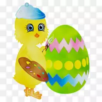 复活节彩蛋夹艺术插画婴儿
