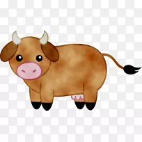 瑞士布朗牛，荷斯坦牛，弗里西亚牛，安格斯牛，剪贴画牛磺酸牛