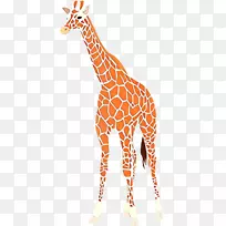 剪贴画婴儿长颈鹿图形绘制png图片