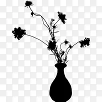 植物茎开花植物轮廓