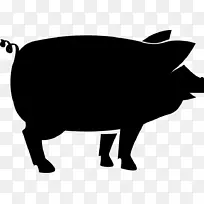 剪贴画爸爸猪木乃伊猪大白猪png图片-显示猪的剪影PNG牲畜