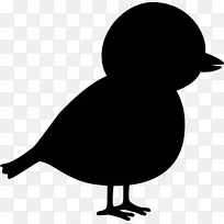 鸭剪艺术剪影动物黑色