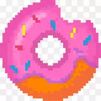 甜甜圈像素艺术图形剪辑艺术外壳徽标png像素