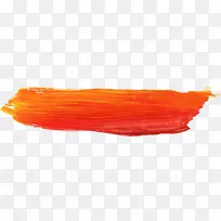 笔刷png图片橙色刷笔画PNG绘画