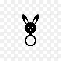 png图片剪辑艺术徽标剪影野兔-兔头剪影PNG可爱兔子