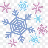 雪花插图水晶图像-雪花