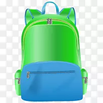 背包绿色蓝色图像剪贴画-用于背包