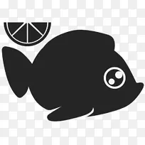 食肉动物夹艺术鱼黑白动物