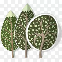 图形树图像设计插图.植树节PNG植树
