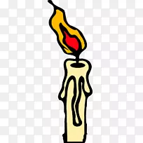 燃烧的蜡烛，剪贴画，火焰图像-蜡烛火焰，PNG燃烧