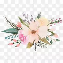 水彩画剪贴画免费内容花卉-桉树水彩PNG花束