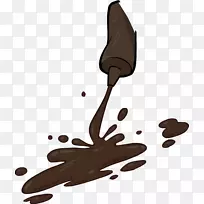 巧克力糖浆夹艺术png图片.牛奶喷溅PNG巧克力
