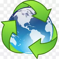 回收标志地球剪贴画再利用.可持续标志