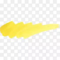 水彩画黄色油漆刷png图片.黄色油漆笔画