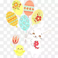 剪贴画气球复活节彩蛋插图