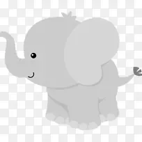 剪贴画开放图形大象png图片-婴儿大象剪贴画PNG淋浴