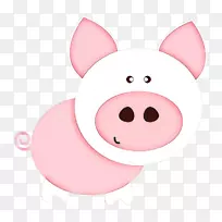 猪粉红鼻子卡通