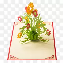 花卉设计花束切花人造花-同情卡